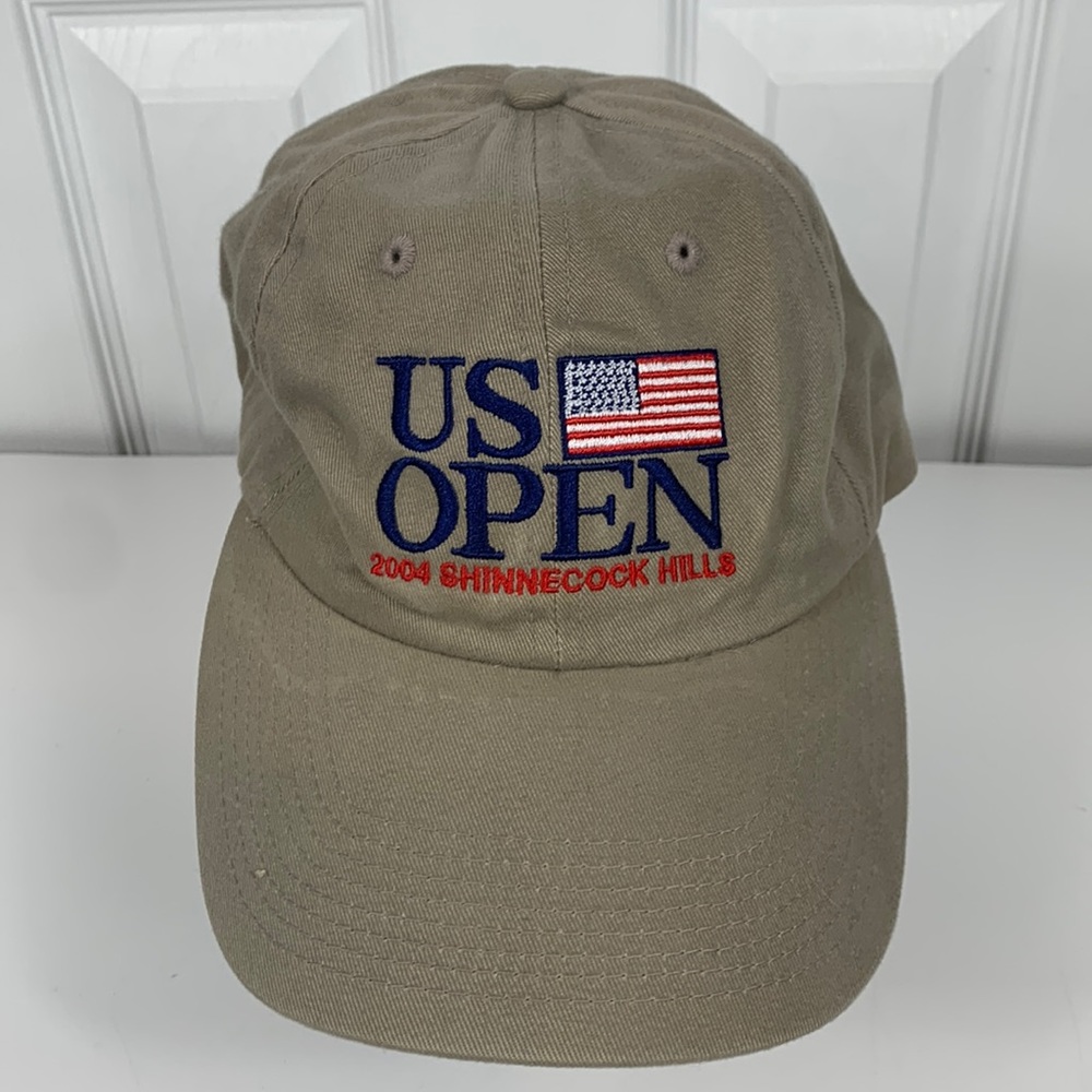 2004 Shinnecock Hills U.S. Open men’s hat with adjustable strap. Tan color